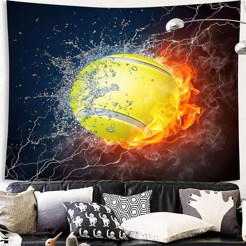 Lofaris Ball Of Fire And Water Novelty 3D Printed Wall Tapestry