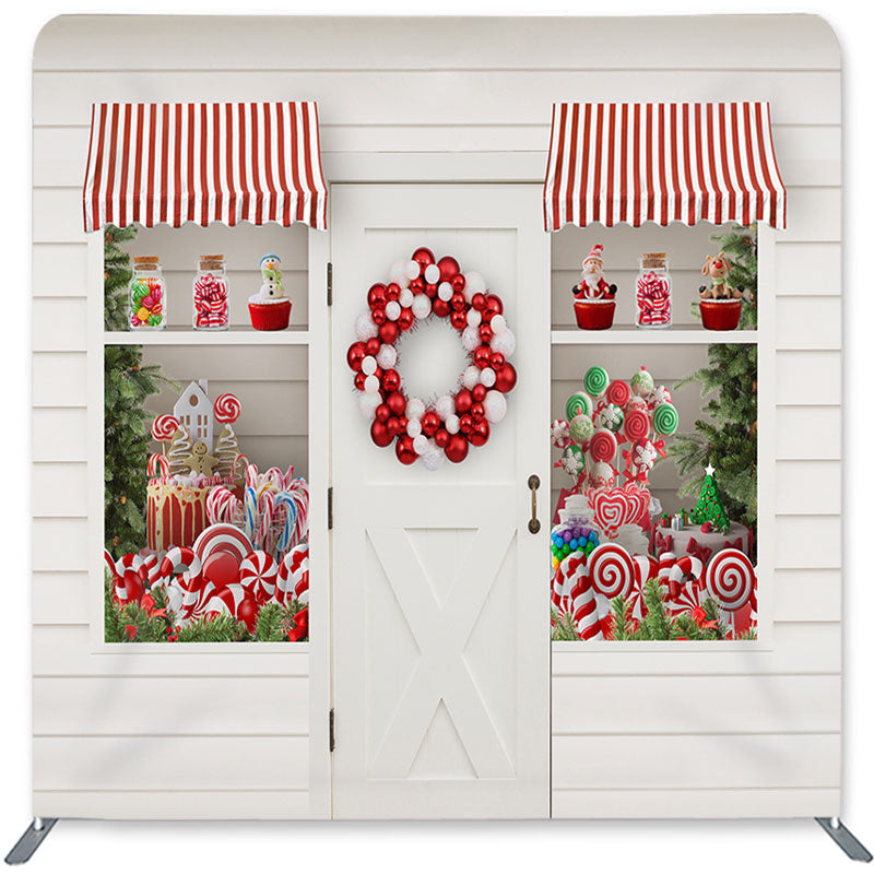 Lofaris Balloon And Candy Double-Sided Backdrop for Christmas