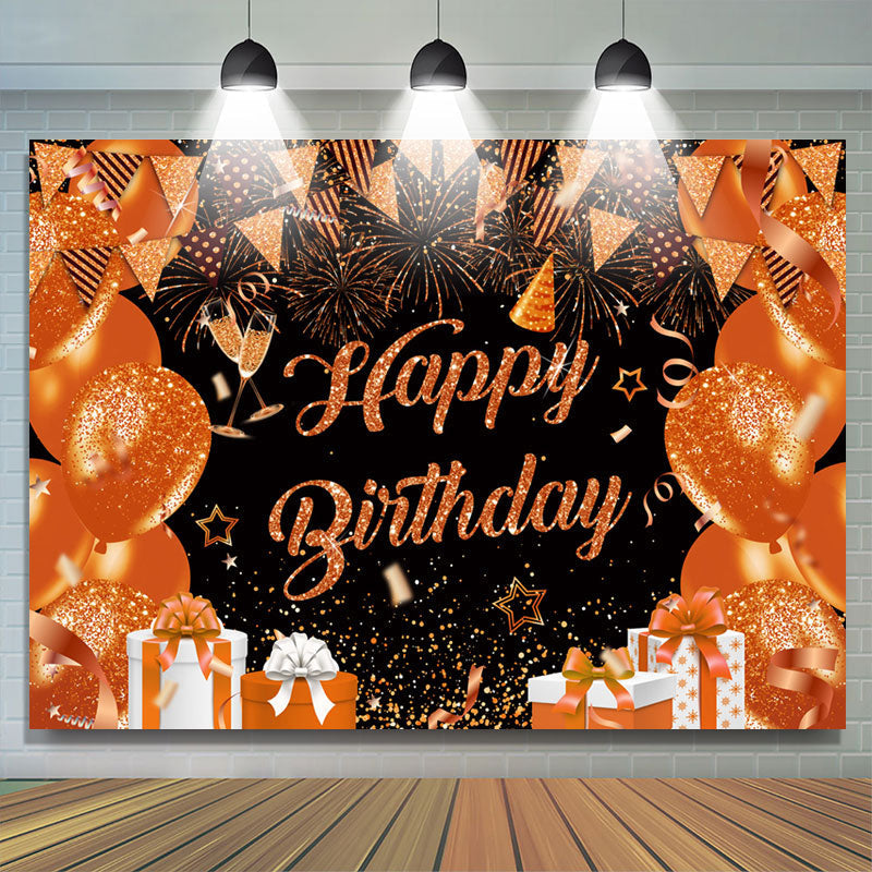 Lofaris Balloon Flag With Spark Gifts Birthday Backdrop