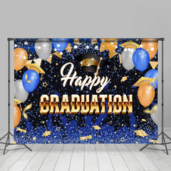 Lofaris Balloon Hat With Flag Happy Graduation Backdrop