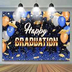 Lofaris Balloon Hat With Flag Happy Graduation Backdrop