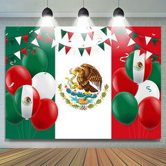 Lofaris Balloons National Flag Happy Mexican Fiesta Backdrop