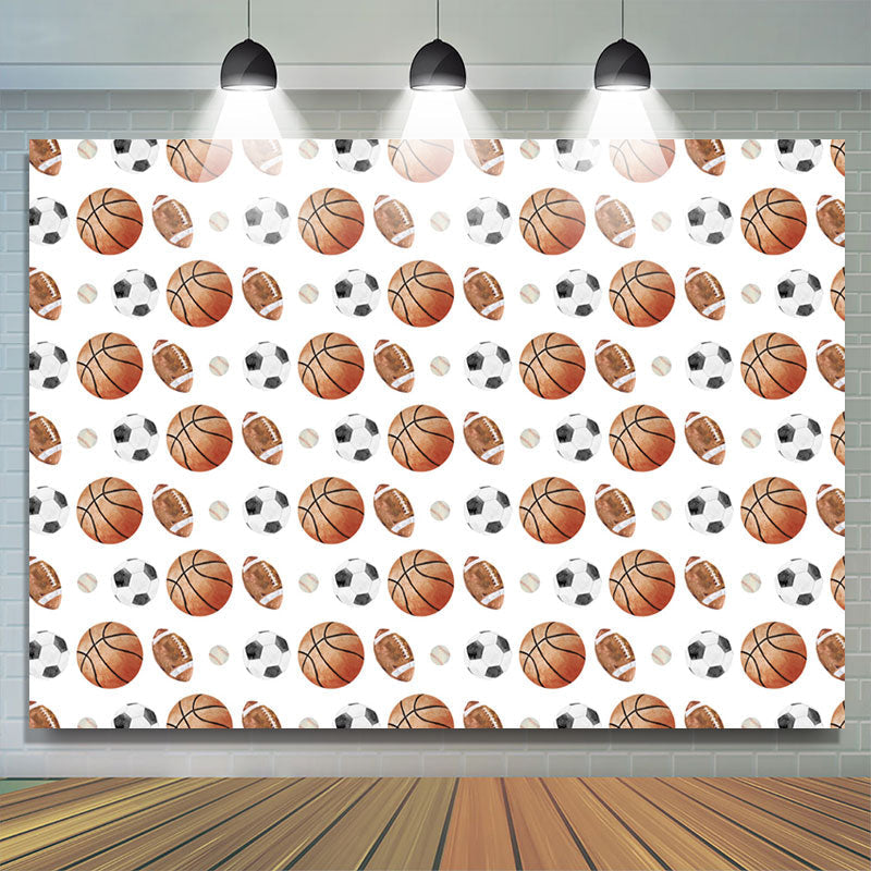 Lofaris Balls Sports Diy Backdrop For Boy Birthday Party