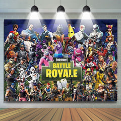 Lofaris Battle Royale Cartoon Character Birthday Party Backdrop