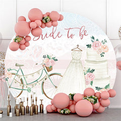 Lofaris Bicycle White Wedding Dress Circle Backdrop