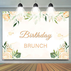 Lofaris Birthday Brunch Floral Backdrop For Baby Girl