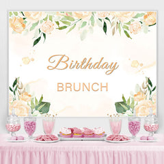 Lofaris Birthday Brunch Floral Backdrop For Baby Girl