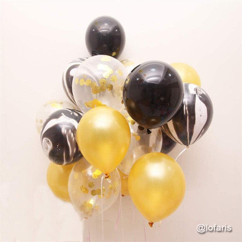 Black DIY 50 Pack Balloon Arch Kit | Party Decorations - Gold | Black ...