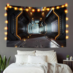 Lofaris Black Technology Trippy Novelty 3D Printed Custom Tapestry