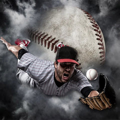 Lofaris Black White Abstract Texture Baseball Photo Backdrop For Portrait