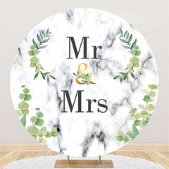 Lofaris Black White Marble Abstact Mr And Mrs Wedding Backdrop