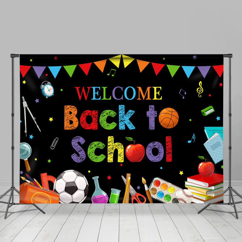 Blackboard Rainbow Flag Welcome Back to School Backdrop – Lofaris