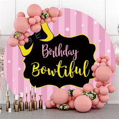 Lofaris Blackpink Birthday Bowtiful Round Backdrop For Girl