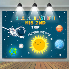 Lofaris Blast Off His 2Nd Around The Sun Birthday Backdrop