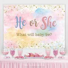 Lofaris Blue And Pink Sky Cloud Gender Reveal Backdrop