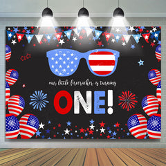 Lofaris Blue And Red Glasses With Black Birthday Backdrops