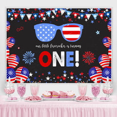 Lofaris Blue And Red Glasses With Black Birthday Backdrops
