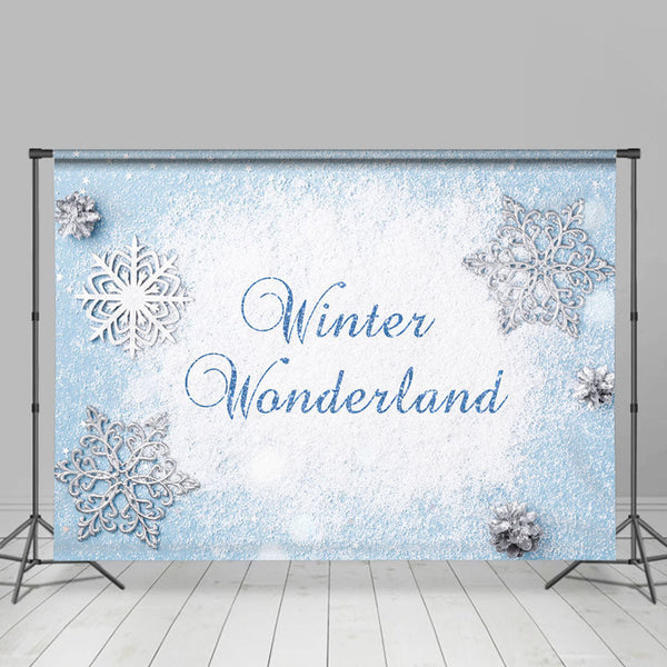 Lofaris Christmas Tree Snowflake Glitter Lights Winter Backdrop | Winter Photo Backdrop | Winter Onederland Backdrop | Winter Wonderland Backdrop