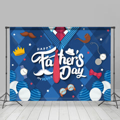 Lofaris Blue Beard And Watch Happy Fathers Day Backdrop