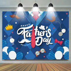 Lofaris Blue Beard And Watch Happy Fathers Day Backdrop