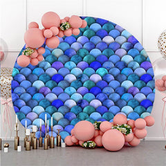 Lofaris Blue Simple Circle Baby Shower Backdrop Decoration