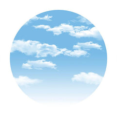 Lofaris Blue Sky And White Cloud Round Baby Shower Backdrop