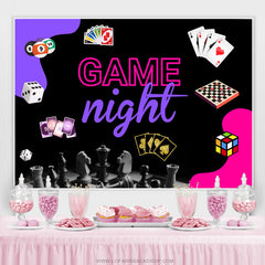 Lofaris Board Game Night Happy Birthday Party Backdrop
