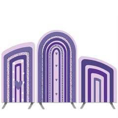 Lofaris Boho Rainbow Theme Purple Love Arch Backdrop Kit