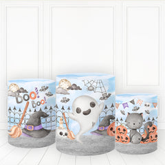 Lofaris Boo Baby Boy Pillar Wrap Halloween Theme Cake Table Cover