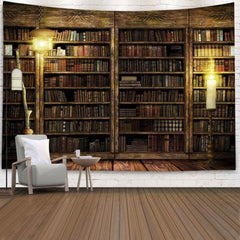 Lofaris Bookstore Light Architecture Still Life Wall Tapestry