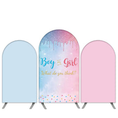 Lofaris Boy Or Girl Glitter Theme Baby Shower Arch Backdrop Kit