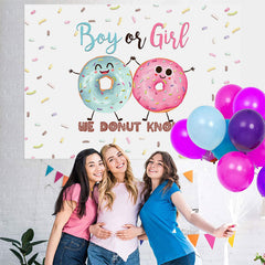 Lofaris Cute We Donut Know Sweet Baby Shower Backdrop