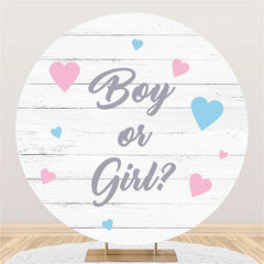 Lofaris Boy Or Girl Wooden Love Circle Baby Shower Backdrop