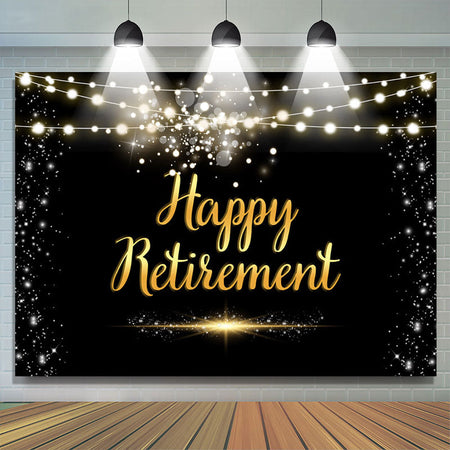 Personalized Happy Retirement Backdrop Banner - Lofaris