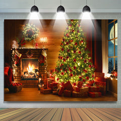 Lofaris Bright Closet And Merry Christmas Trees Theme Backdrop