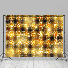 Lofaris Brilliant Yellow Glitter Sequins Dance Party Backdrop