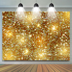 Lofaris Brilliant Yellow Glitter Sequins Dance Party Backdrop