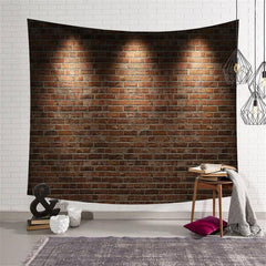 Lofaris Brown Bricks Architecture Still Life Wall Tapestry