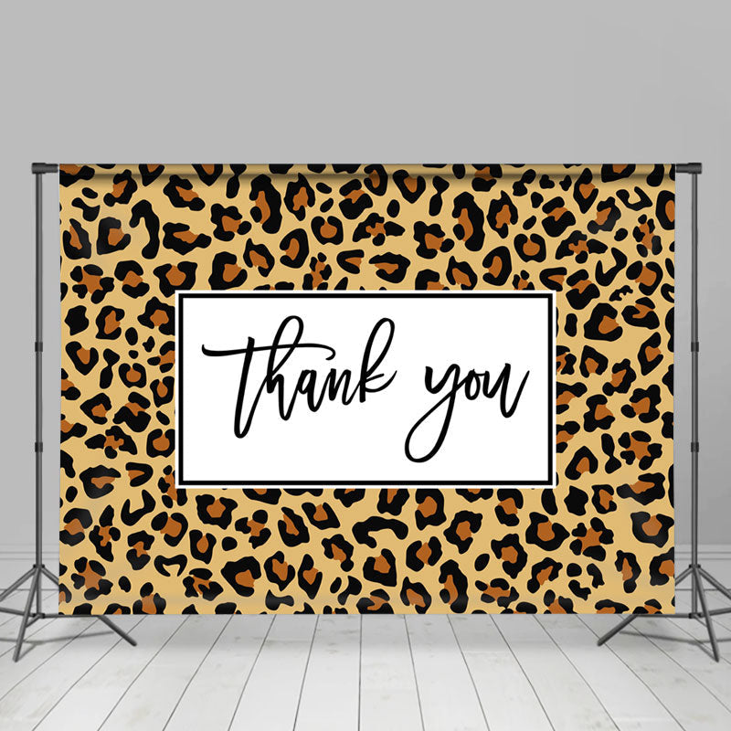 Lofaris Brown Leopard Thanksgiving Day Backdrop For Party