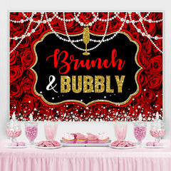 Lofaris Brunch and Bubbly Red Rose Gorgeous Tea Partybackdrop