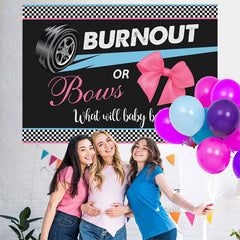 Lofaris Burnout Or Bows What Will Baby Be Shower Backdrop