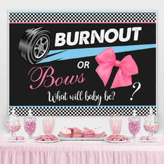 Lofaris Burnout Or Bows What Will Baby Be Shower Backdrop