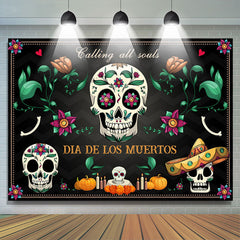 Lofaris Calling All Souls Happy Mexican Fiesta Floral Backdrop