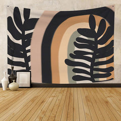 Lofaris Cartoon Painting Style Forest Family Wall Tapestry