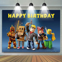 Lofaris Cartoon Video Game Happy Birthday Party Decro Backdrop