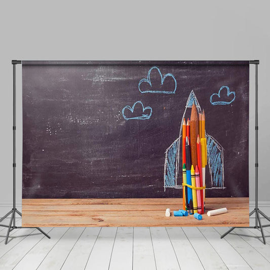 Back to School Chalkboard Pencils Photoshoot Backdrop