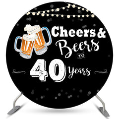 Lofaris Cheers And Beers To 40 Year Round Birthday Backdrop