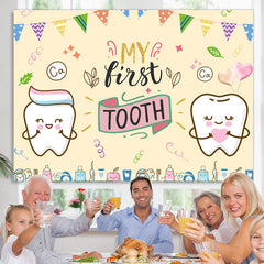 Lofaris Children 1st Birthday Backdrop For First Tooth Party