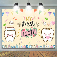 Lofaris Children 1st Birthday Backdrop For First Tooth Party