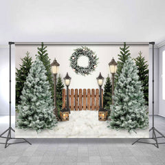 Lofaris Chrismas Tree And Wall Hanging Short Plush Backdrop